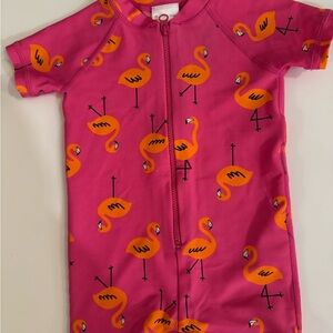 Hanna Andersson Kids Flamingo Swim Suit - Pink & Orange
